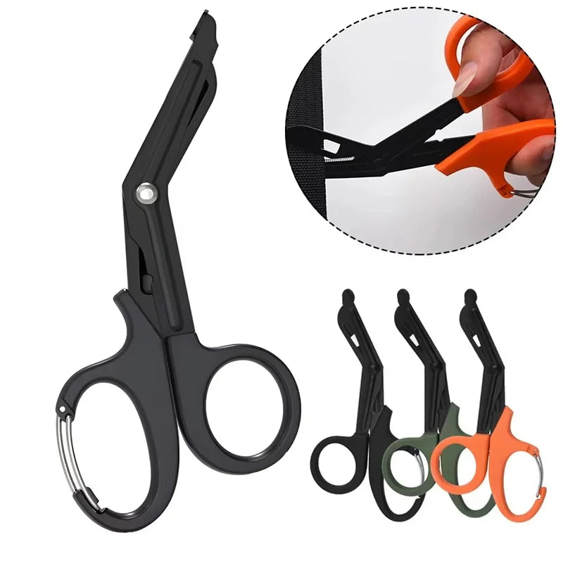 Emergency Medical Bandage Scissors Trauma Shears With Carabiner Bandage Shears Outdoor Trauma Gauze Tactical Shear Trauma Shears Zpaxo