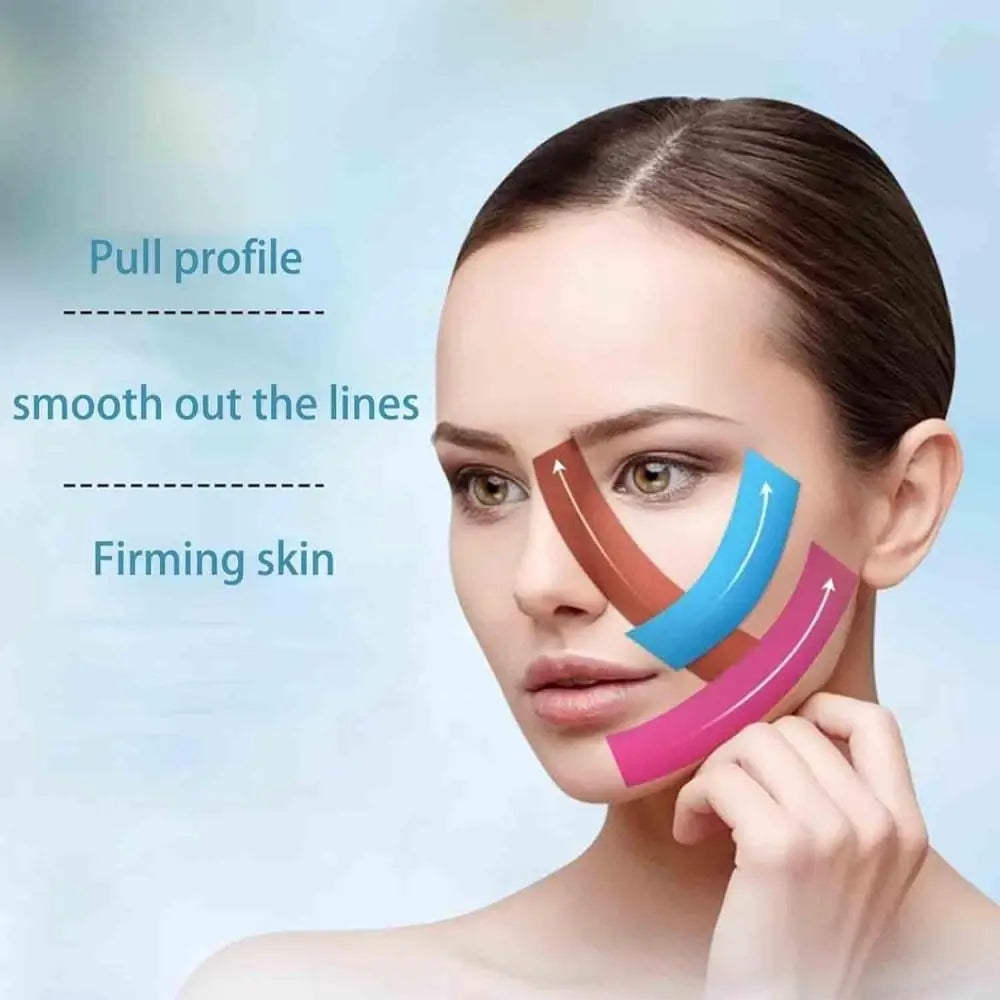 Hot Toning Japanese Face Tape Firming Anti-Wrinkle Face Toning Belts Tightening Skin Face Lift Tape Unisex Zpaxo