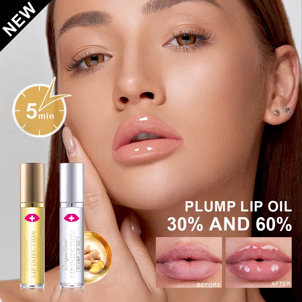 Lip Plumping Oil Moisturizing and Hydrating, Color-Enhancing Base Lip Care Lip Liquid, Glass Lip Effect, Glossy Mirror Finish, Gentle Colorless Lip Oil Zpaxo
