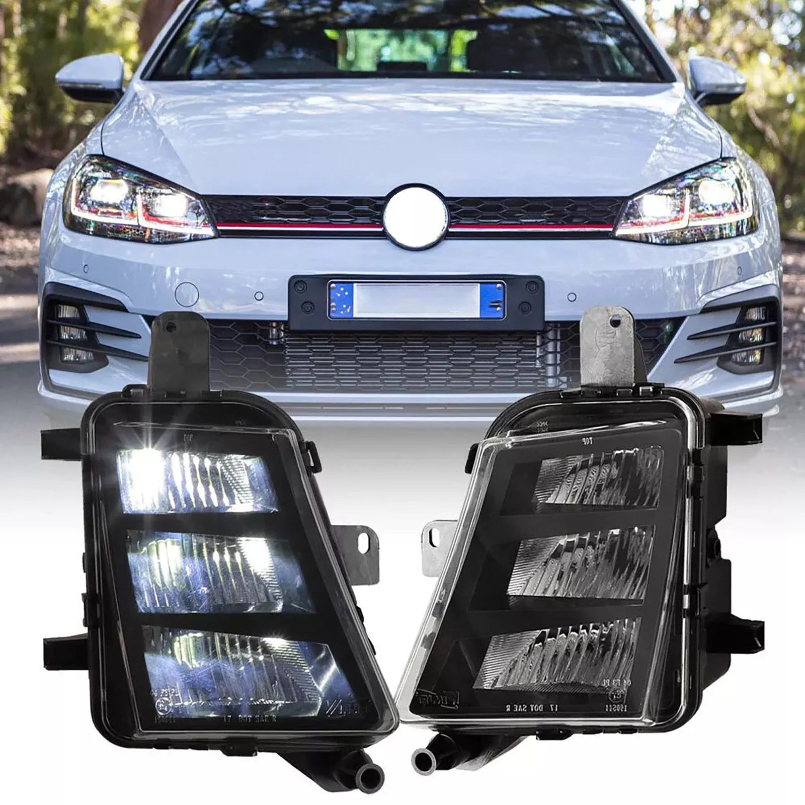 1 Pair Vehicle LED Fog Lights Bumper Lamps Left Right 5GM941699A