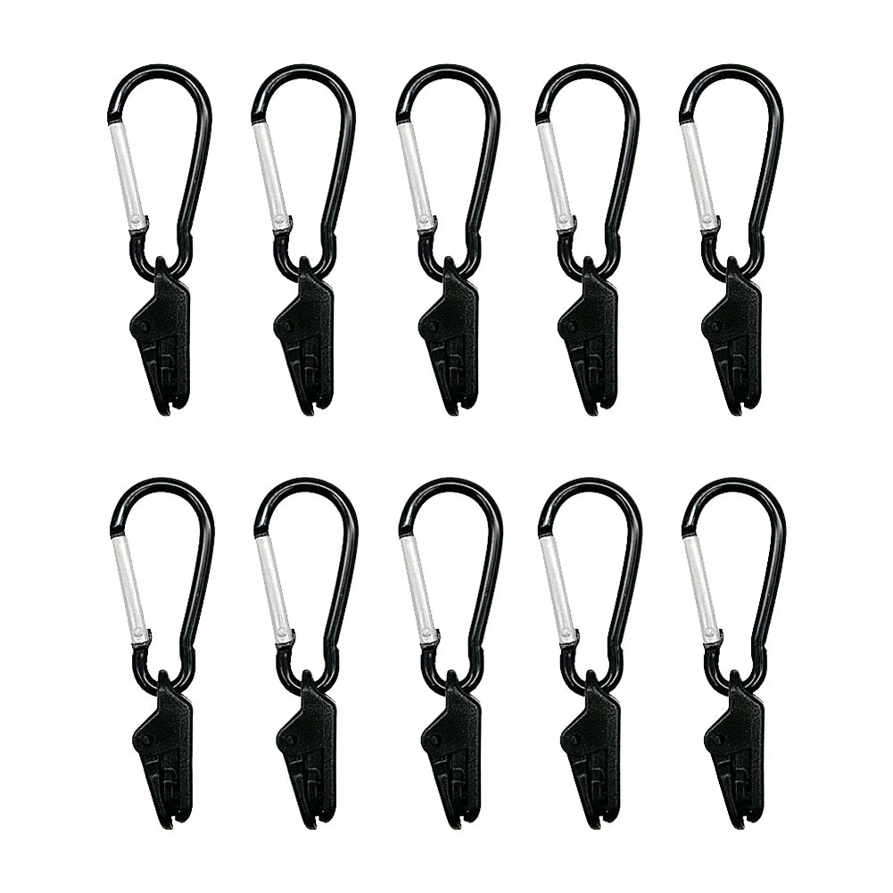 Camping Tarp Clips Carabiner Hanging Hooks Outdoor Tent Windproof