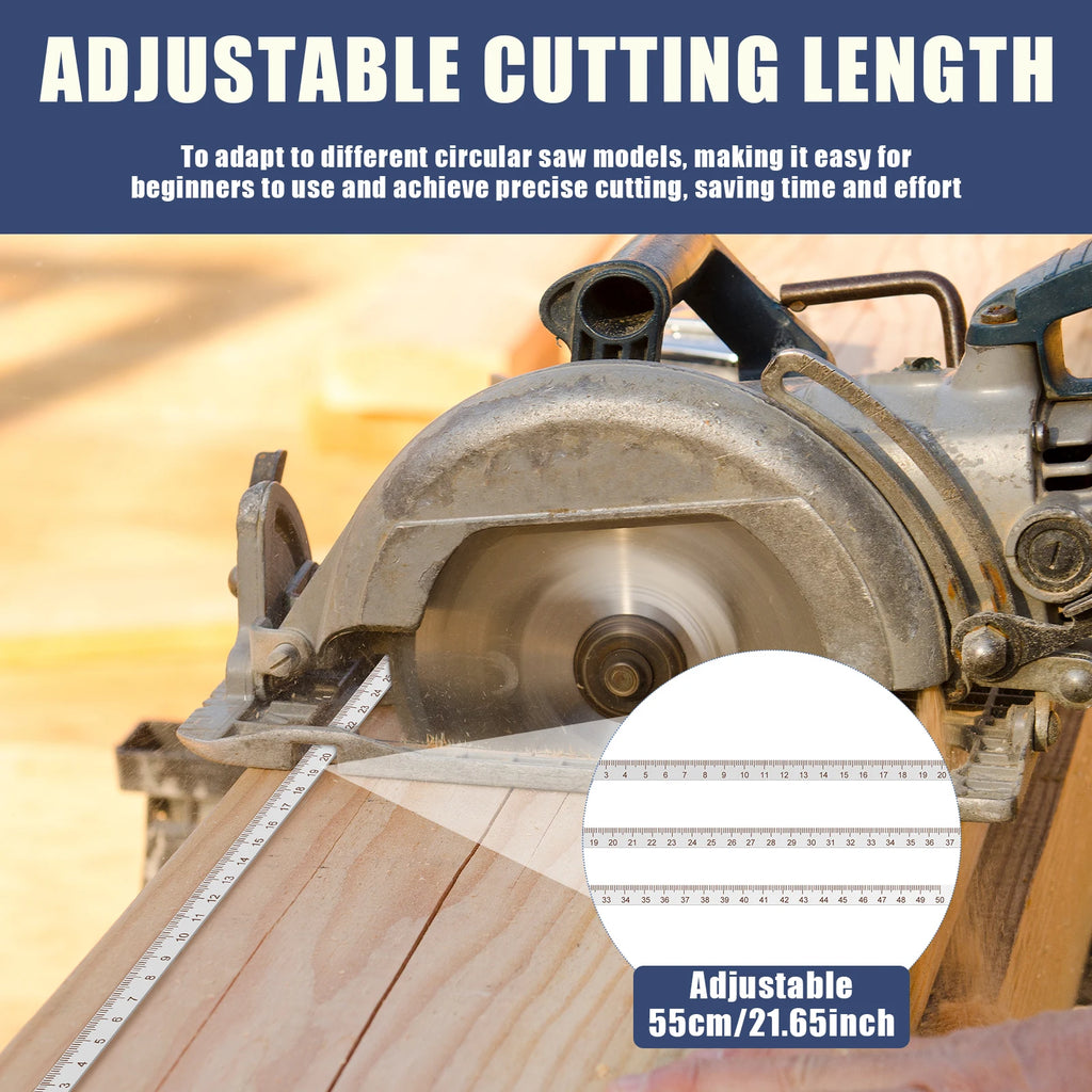 NEW Upgraded Circular Saw Guide Rail Positioning Calipers Stainless Steel Adjustable Precision Cutting Guide for WoodworkingDIY Zpaxo