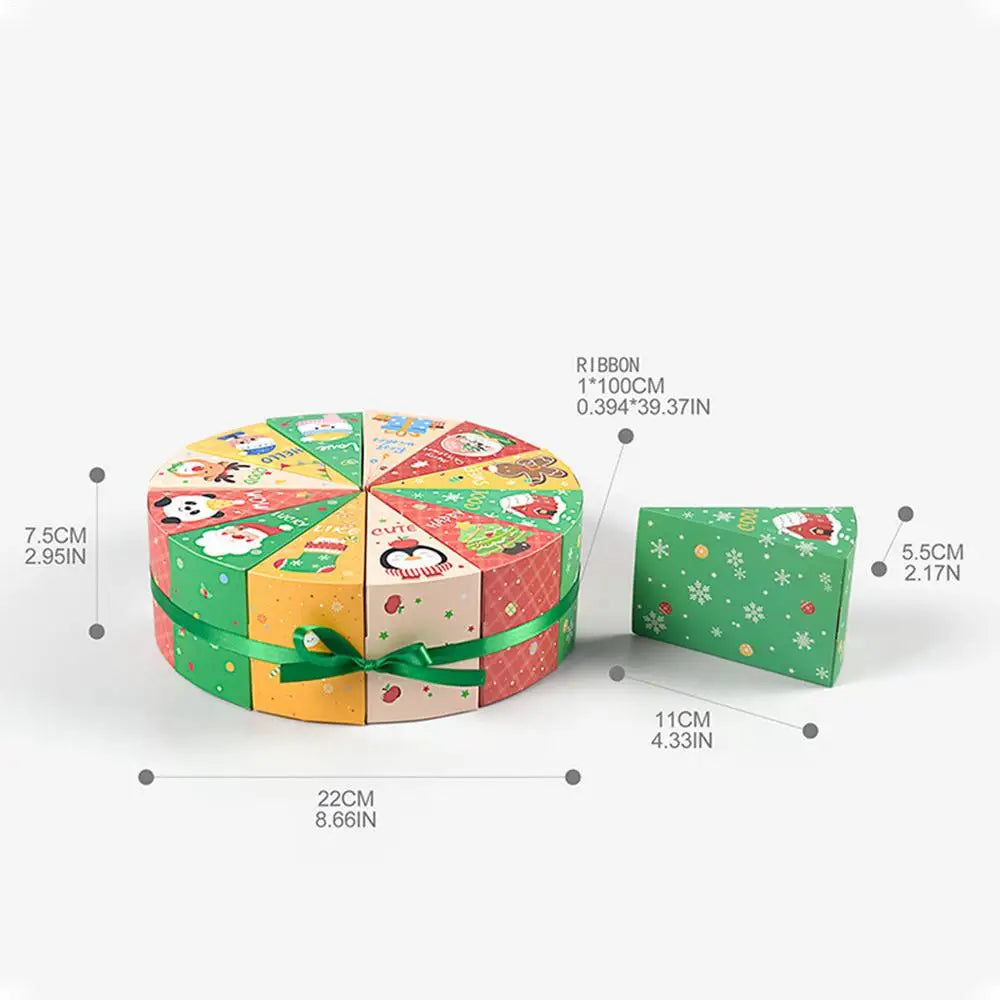 Christmas Advent Calendar Empty Box Fillable Countdown Container Kids