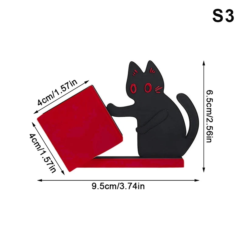 Funny Cat Pushing Box Storage Cute Desk Decorative Pen Holder Zpaxo S3