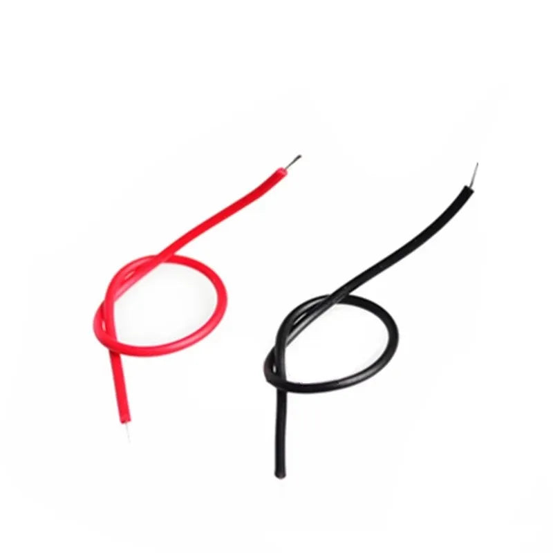 Double-headed tinned 5/0.8 wire Fine wire 100MM welded wire Connection wire Jumper Black and red 50 each pack 1 bundle Zpaxo