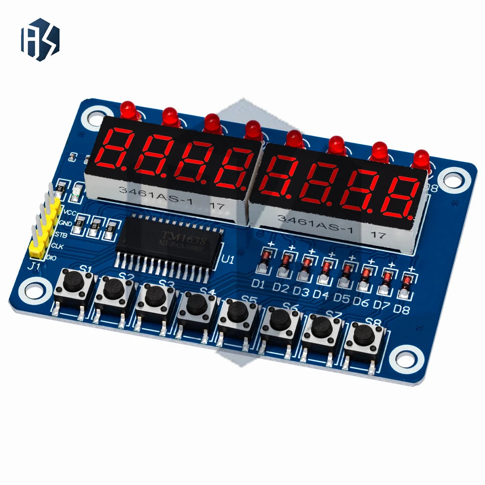 8-Bit Nixie Tube 8-Key Input TM1638 Module 1-Piece Arduino-compatible Zpaxo