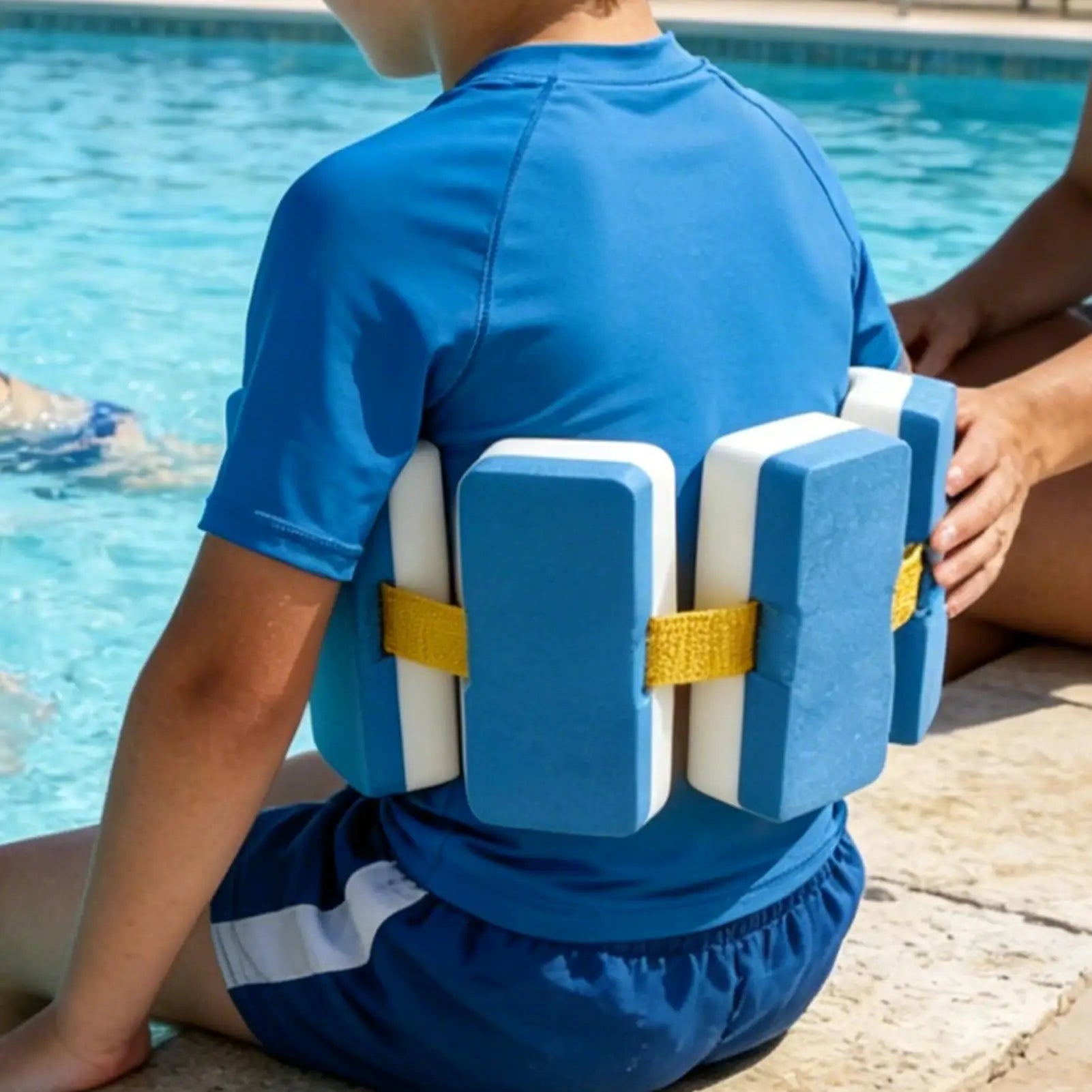 Kids Swim Belt Adjustable EVA Foam Safety Training Waist Float 5 Pads
