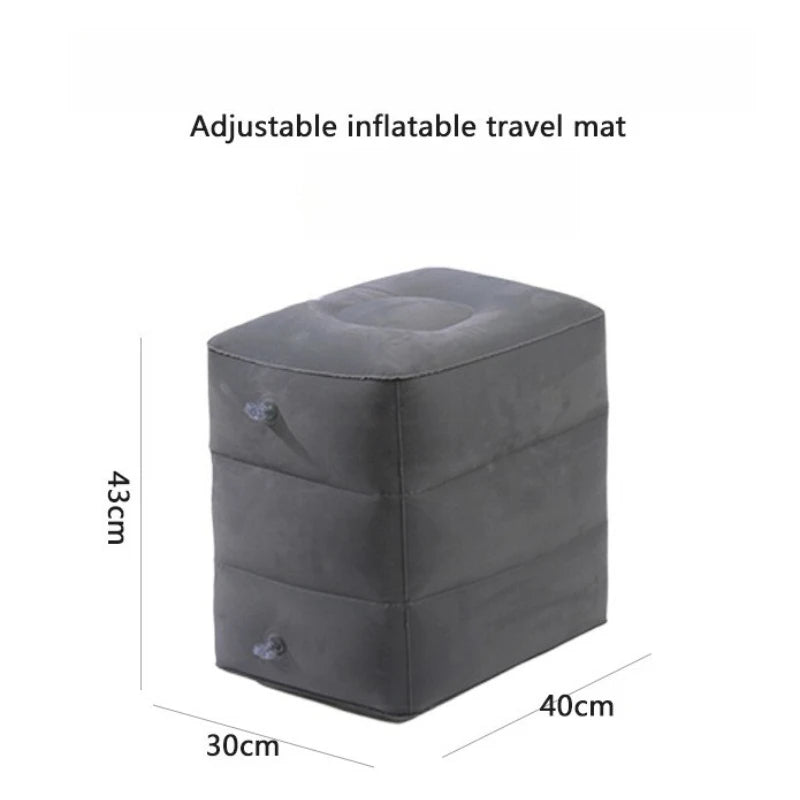 Inflatable Travel Footrest Pillow – Airplane, Car & Bus Inflatable Travel Footrest Zpaxo dark grey