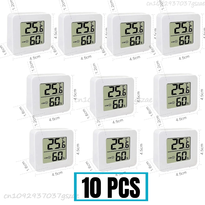Digital Thermometer Hygrometer Indoor Mini Temperature LCD Electronic Monitor Hygrometer Outdoor Room Baby Thermostat Zpaxo 10PCS-StyleA