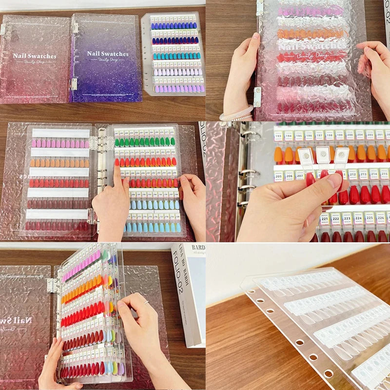 120 180 240Colors Magnetic Nail Art Swatch Book Manicure Test Zpaxo