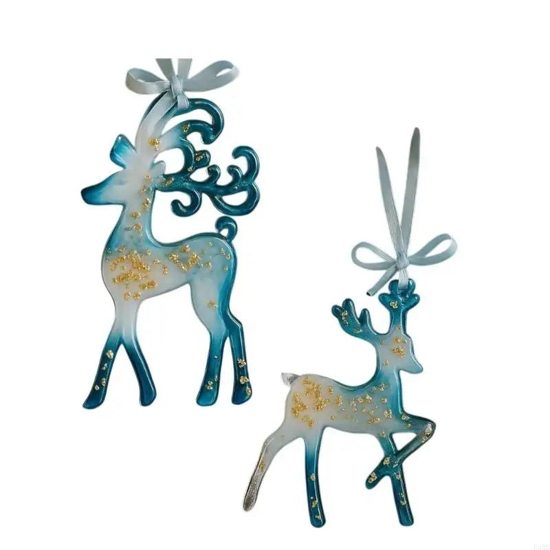 Christmas Holiday Ornament Reindeer Snowflake Resin Waterproof Easy