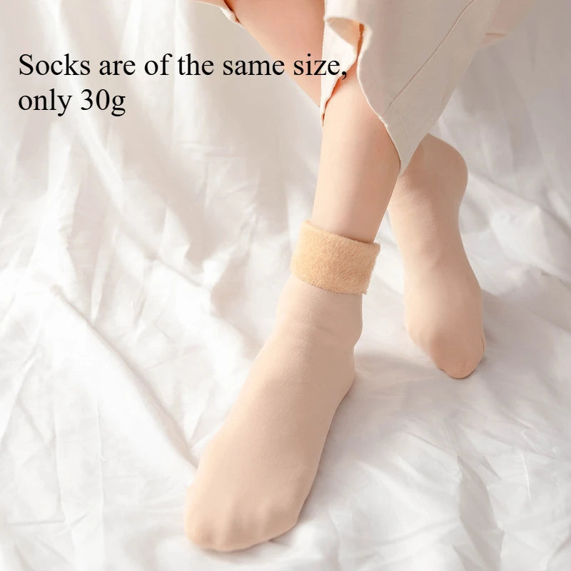 Thermal Stockings Woman Fleece Tights Sexy Winter Warm Pantyhose Translucent Slim Thicken Tights Elastic Velvet Pantyhose Thin Zpaxo skin Socks 320g thick fleece