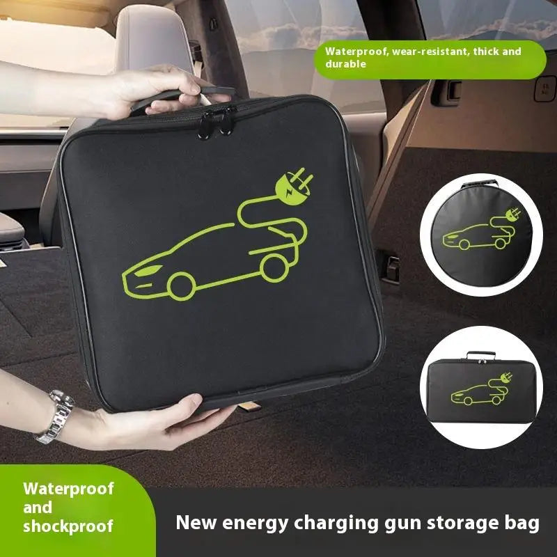 Waterproof EV Charging Cable Storage Bag | Car Organizer