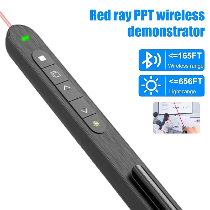 Wireless Presentation Clicker Powerpoint Pen RF 2.4GHz USB Remote Control Flip Pen For Office Supplies Projector PPT Presenter Zpaxo
