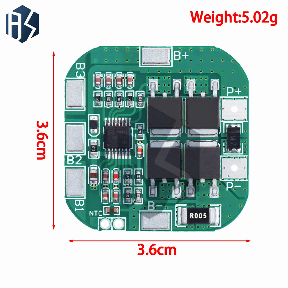 4S 14 8V 16 20A Peak Li-ion BMS PCM Battery Protection Board Lithium Zpaxo