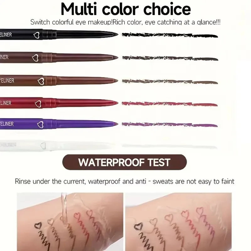 Smooth Brown Eyeliner Pen Ultra-fine Matte Waterproof Soft Lying Silkworm Pen Easy Wear Quick Dry Eye Liner Makeup Zpaxo