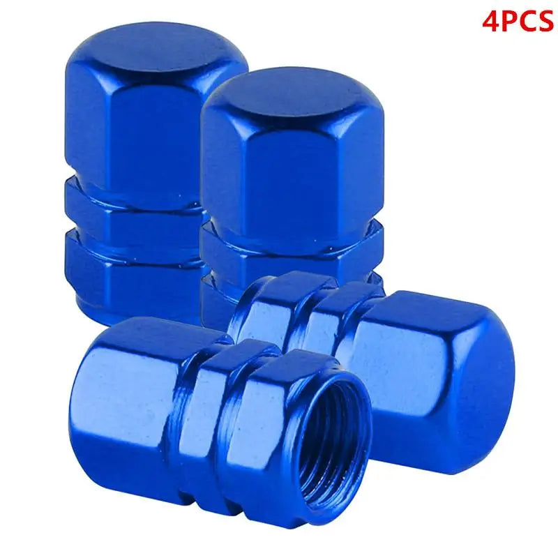 4-Pack Aluminum Tire Valve Stem Caps – Universal Car & Bike Fit Tire Valve Caps Zpaxo 4pcs 2
