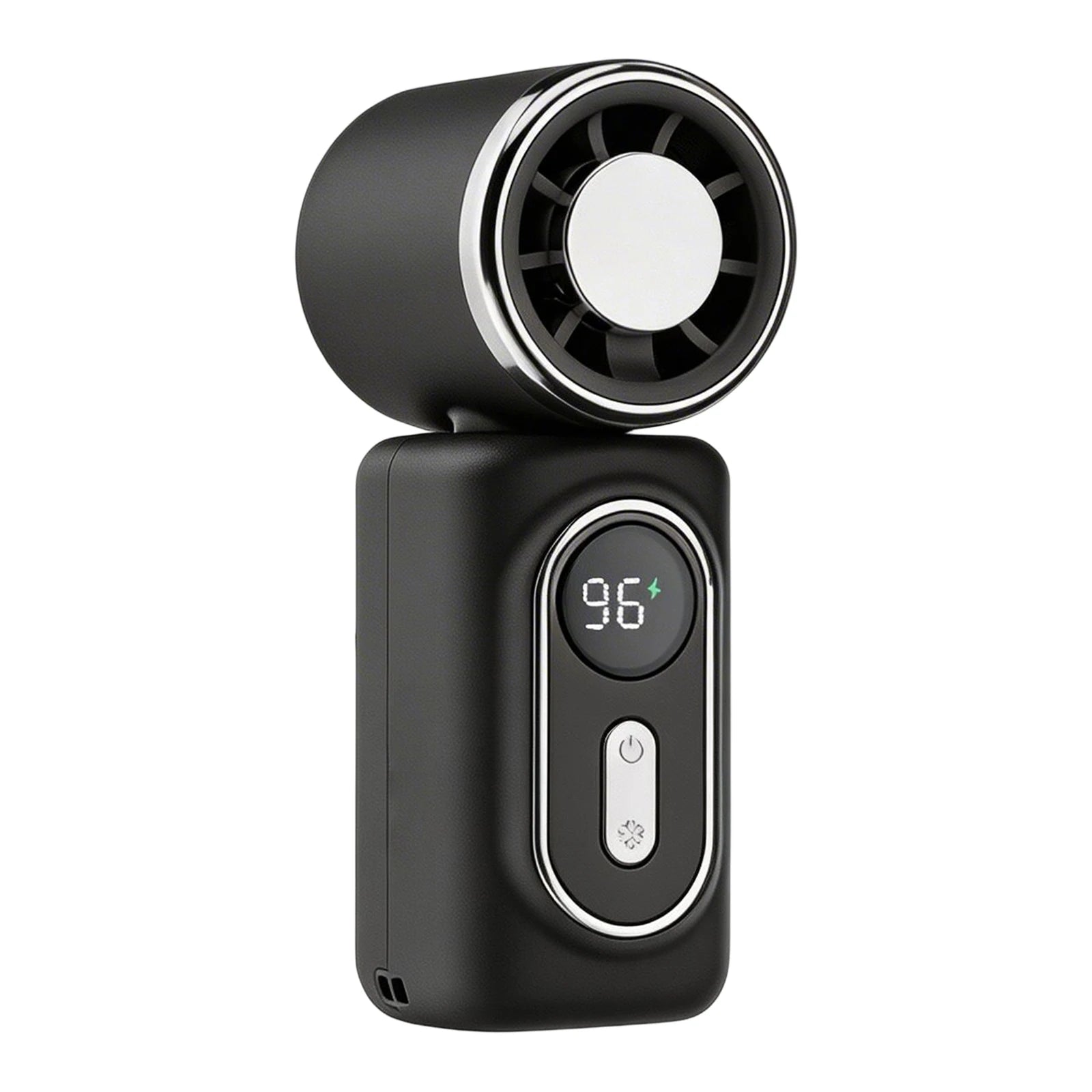 Small Pocket Fan Hands-free Portable Adjustable 5-Speed LED Display Zpaxo Black Refrigeration