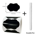 120Pcs/Roll Removable Blackboard Stickers With Erasable Pen Waterproof Chalkboard Labels Home Kitchen Spice Jars Bottles Sticker Zpaxo A