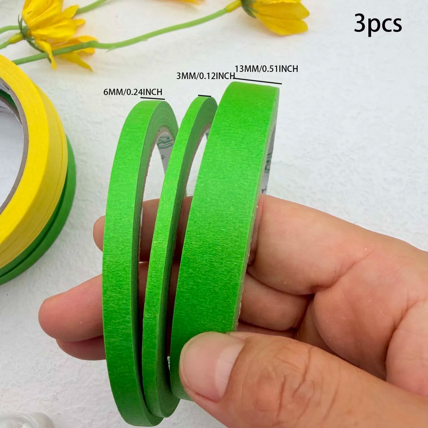 Painting Tape for Car Paint - Paint Tape for Walls Painting, Automotive, Labeling, DIY Crafting, Decoration and School Projects Zpaxo 3pcs 1
