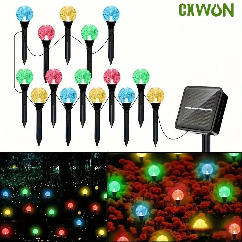 RGB Solar Garden Light String Waterproof Christmas Decoration Lights 2026 Lawn Chain Lamp for Outdoor Festive Lighting Zpaxo