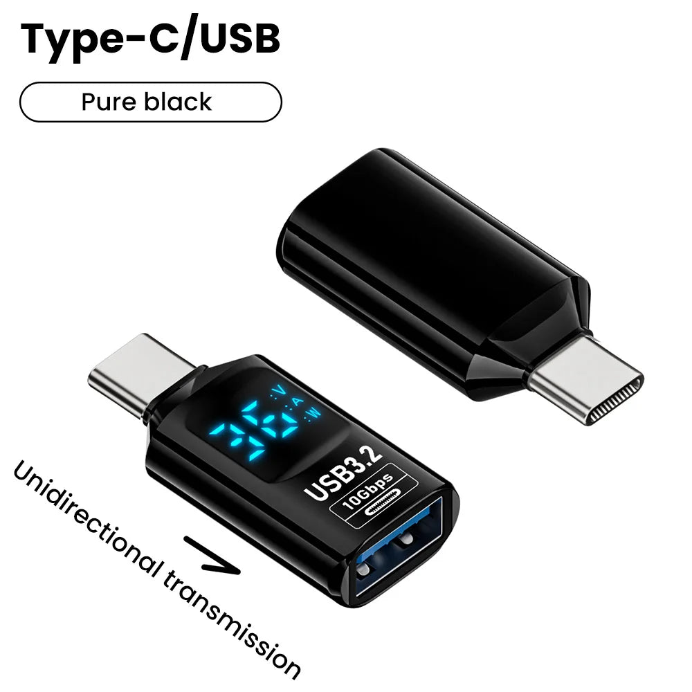 WALKESEN USB 3.2 Adapter 10Gbps – USB-A to USB-C Fast Charging USB Adapter Zpaxo USB to C BK