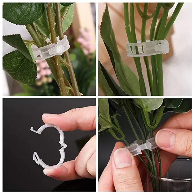 Hot Plant Clips Supports Reusable Plastic Connects Fixing Vine Tomato Stem Grafting Vegetable Plants Orchard and Garden Tools Zpaxo