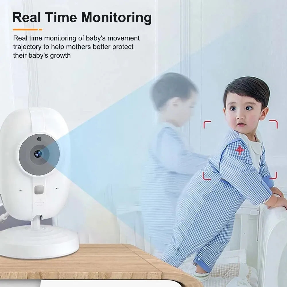 3.5'' Video Baby Monitor 2.4G Mother Kid 2 Way Audio Talk Night Vision Security Cameras Video Surveillance Cam With Temperature Zpaxo