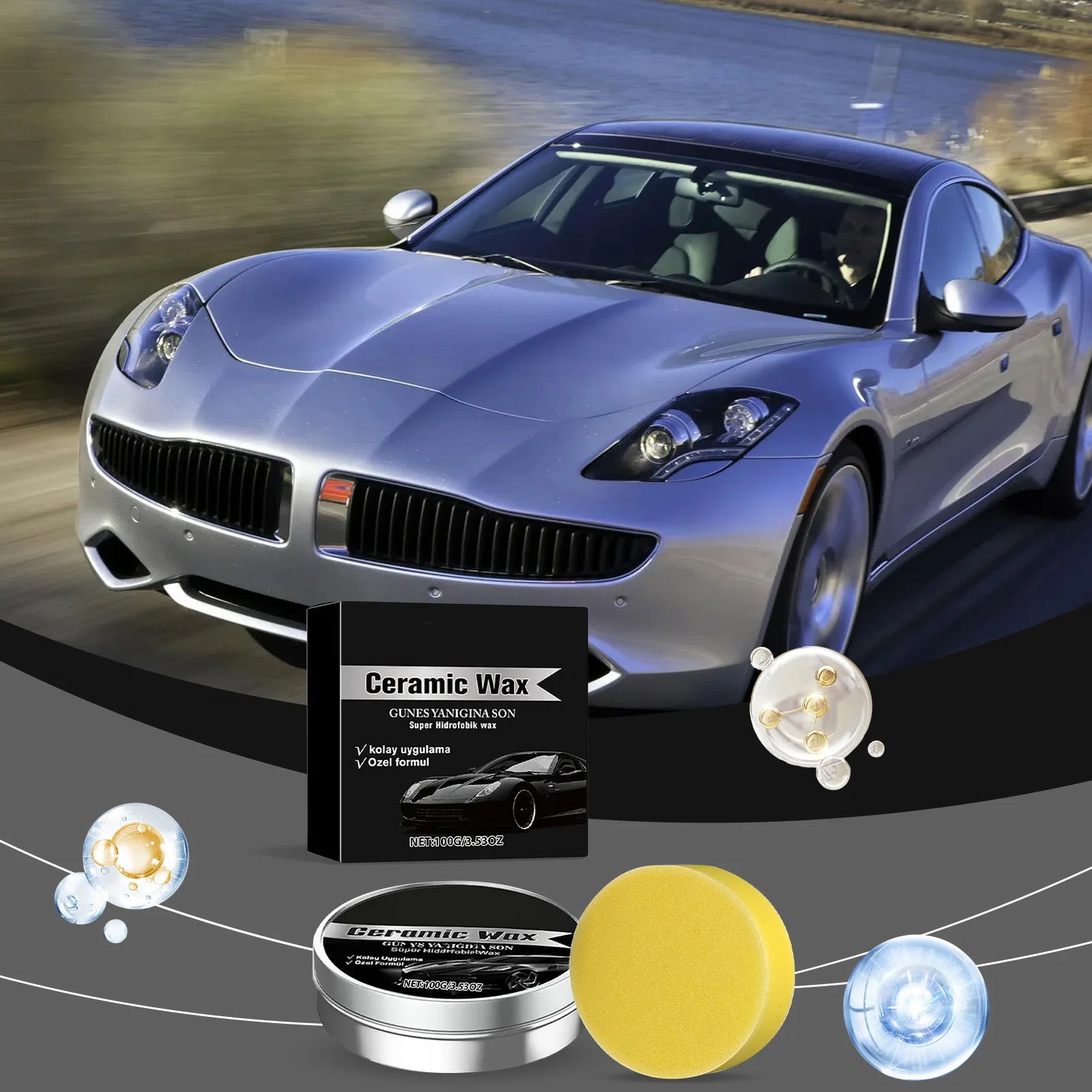 Car Coating Polishing Wax Sponge Lasting Vehicle Paint Care Strong