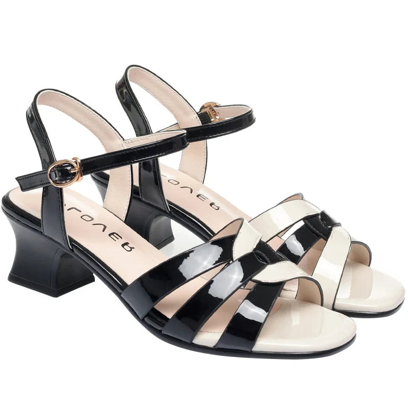 Sandals Women's 2023 Thick-heeled Summer Shoes Outerwear Fish Mouth Zpaxo