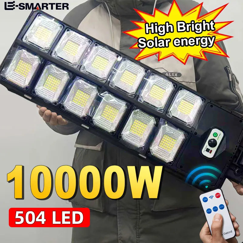 20000LM Solar Outdoor Light – Motion Sensor & Remote Control