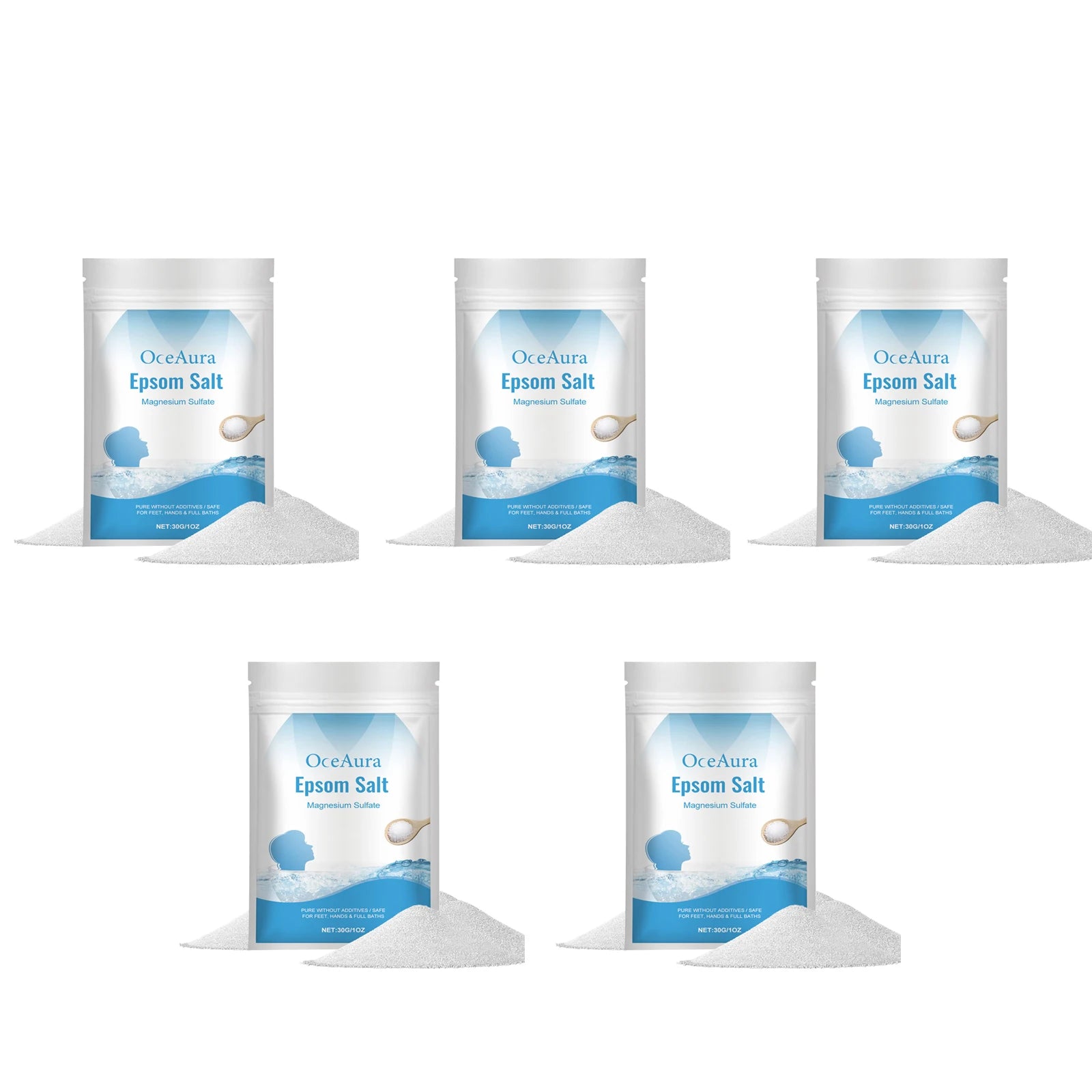 OceAura Epsom Salt Bath Soak – Muscle Relief & Skin Care Epsom Salt Bath Soak Zpaxo 150g in bags Epsom Salt