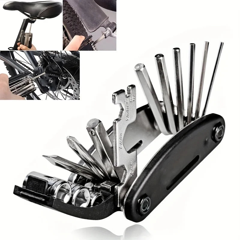1 Bike Multi Tool Tire Levers Mountain Repair Portable Socket Wrench