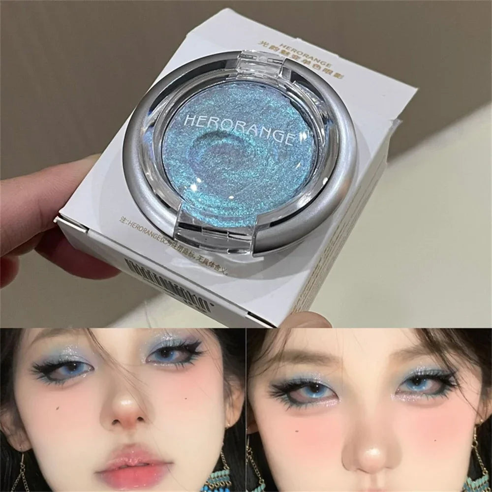 Smoky Pearl Glitter Eyeshadow Green Black Purple Shimmer Silkworm Zpaxo 02Blue