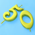 50 Birthday Number Decoration Bithday Cake Topper Candles Party