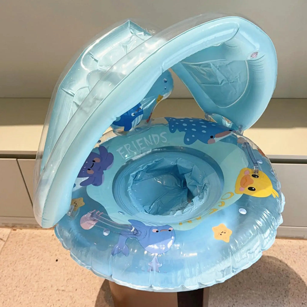 Sunshade Swim Ring Inflatable Pool Float Tube Swimming Circle