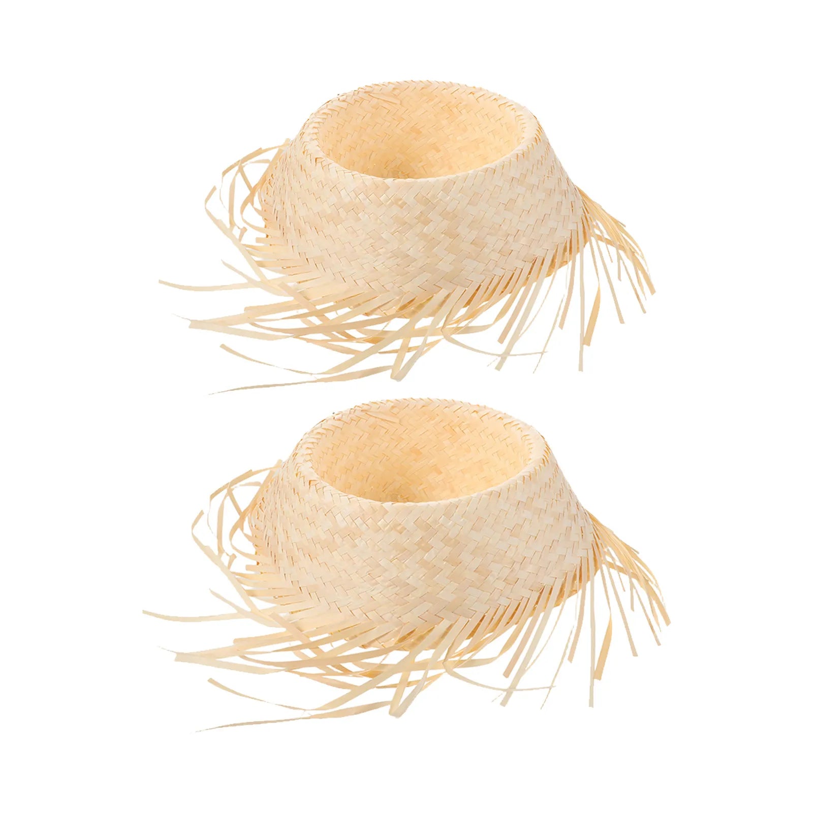 Hawaiian Straw Hat Wide Brim Chicken Nest Party Props Bucket Sun