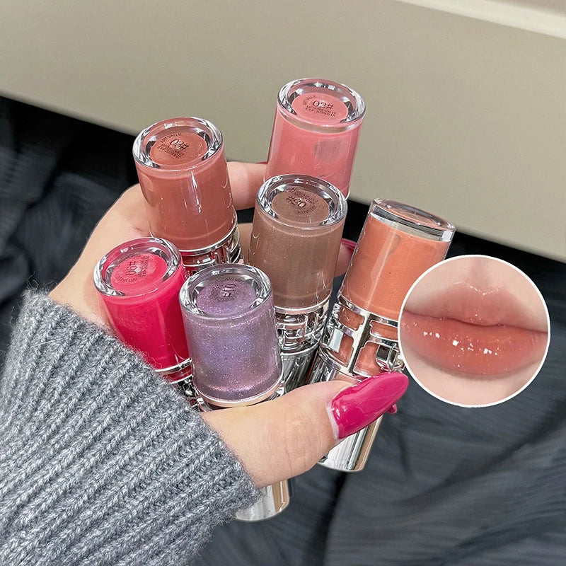 Flowing Mirror Lip Gloss Waterproof Long-lasting Luster Non Stick Cup