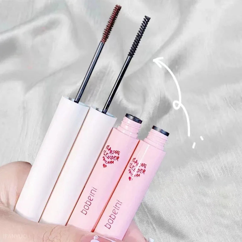 Silk Fiber Matte Mascara Makeup Ultra-Fine Brush Lengthens Eyelashes Waterproof Fast Dry Brown Black Curling Mascara Comestics Zpaxo
