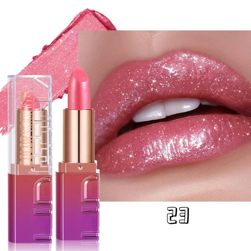 6 Colors Bold & Intense Glitter Shiny Lipstick Waterproof Moisturize Pearlescent Lipgloss Luxurious Sparkling Lip Gloss Makeup Zpaxo 23