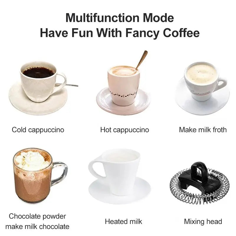 Electric Milk Foamer 220V Automatic Hot and Cold Milk Frother for Latte Chocolates Cappuccino Milk Foam Maker Coffee Machine Zpaxo