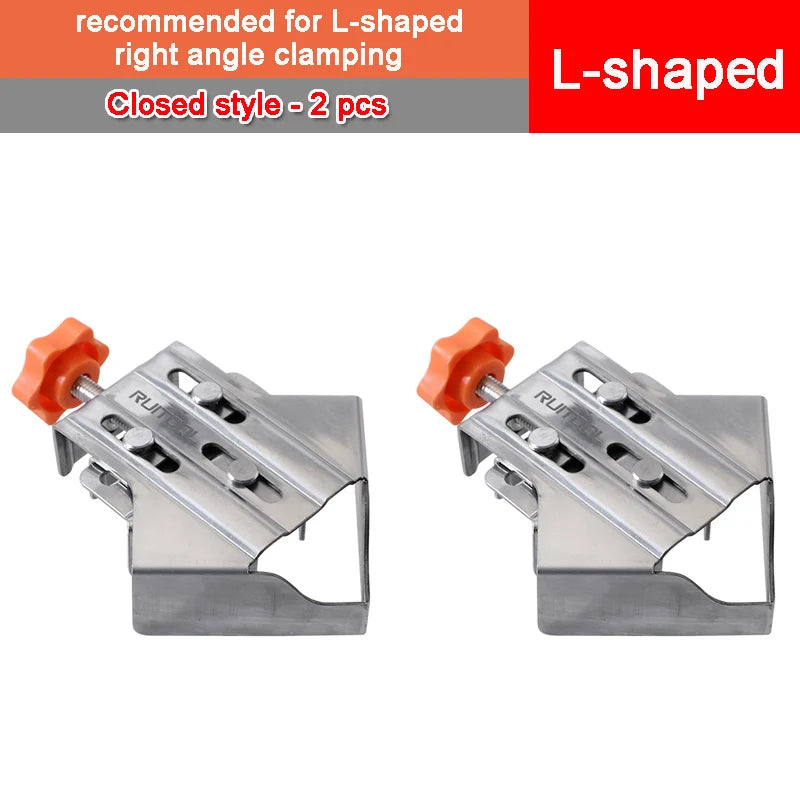 90° Right Angle Corner Clamp – Stainless Steel Woodworking Tool Corner Clamp Zpaxo 2PCS Closed style