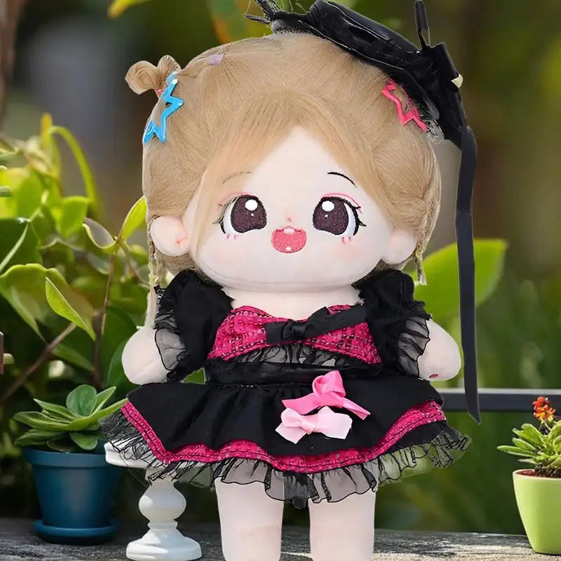 Dress Up Girl Plushie Funny Anime Themed Stuffed Toys 7.87 Inches Plushie Doll Indoor Home Decor For Living Room Bedroom Zpaxo