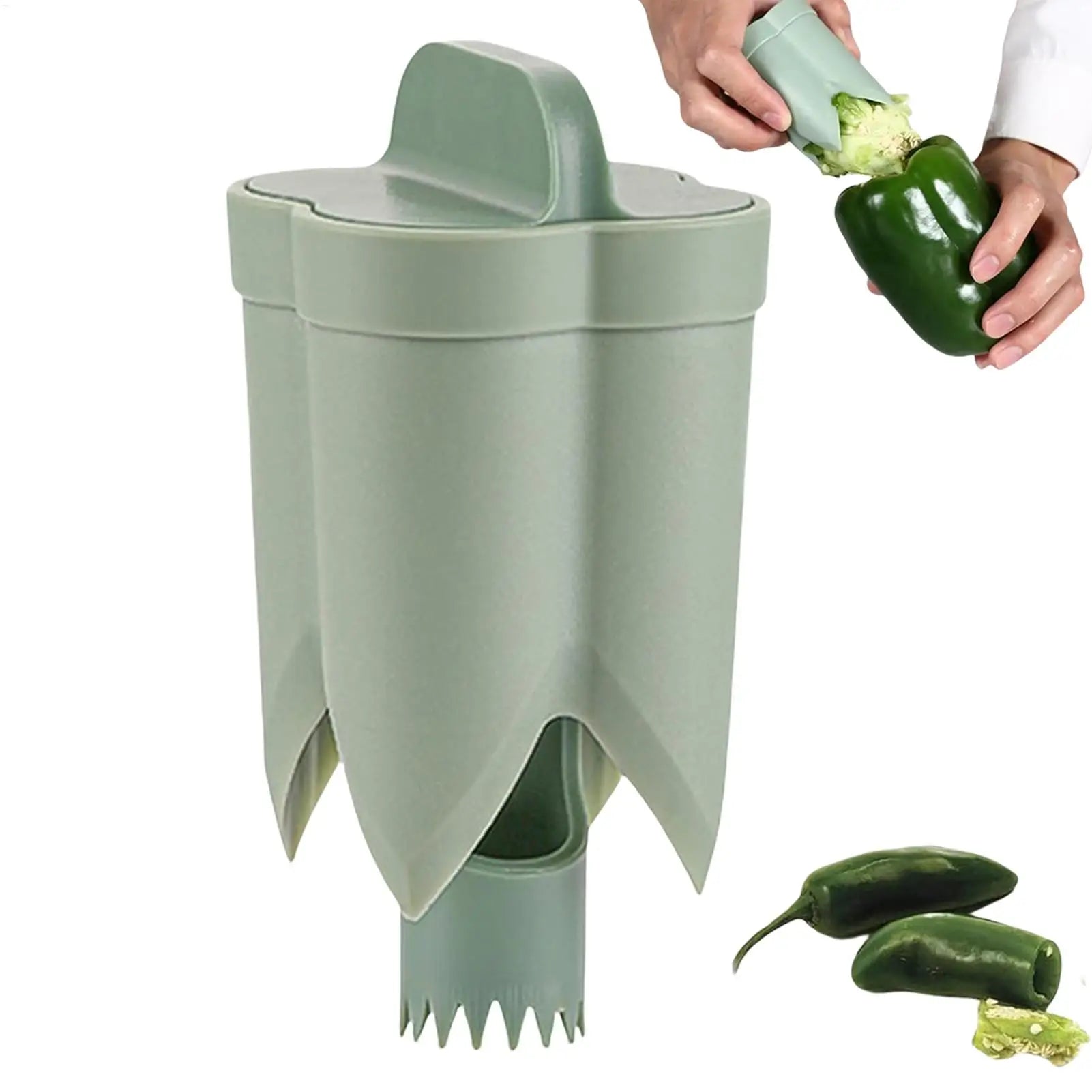 2-in-1 Pepper Corer Seed Remover Multifunctional Vegetable Coring