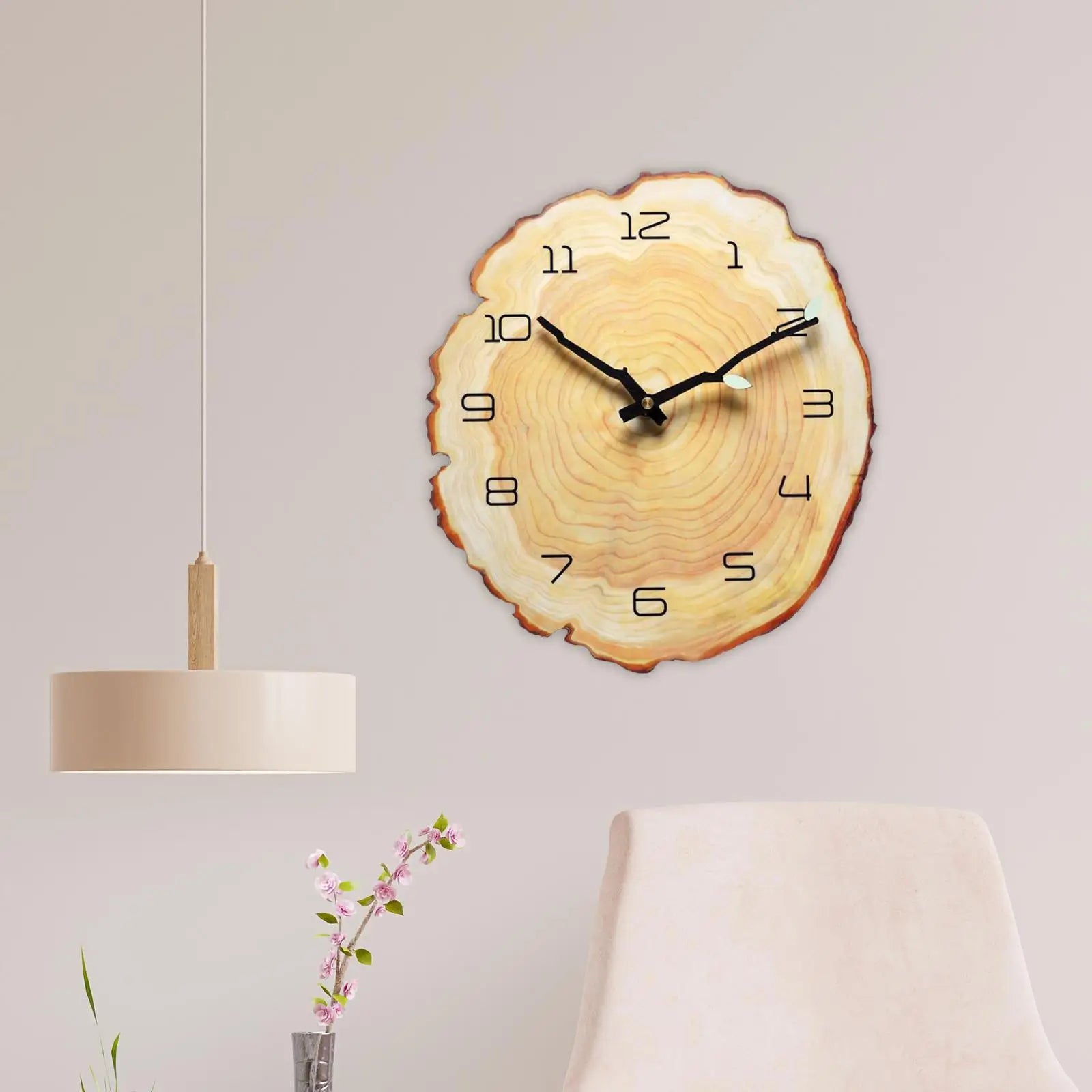 Annual Ring Wall Clock Decorative Pointer Luminous Indoor Outdoor Clock for Office Bathroom Living Room Kitchen Decoration Zpaxo