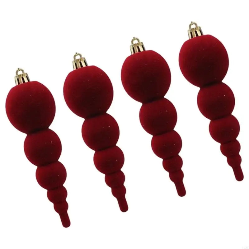 Soft Flocking Gourd Holiday Ornaments Christmas Tree Decoration