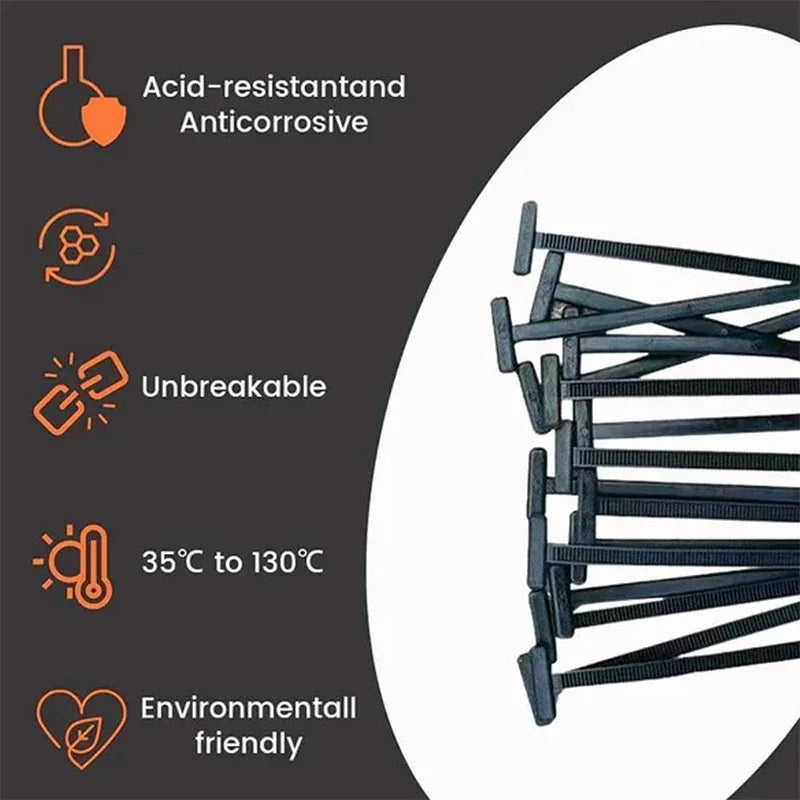 Universal Car Nylon Cable Tie Buckles Heavy Duty Self-Locking Zip Ties Holder with Pin Button Fasteners Car UV Resistant Ties Zpaxo