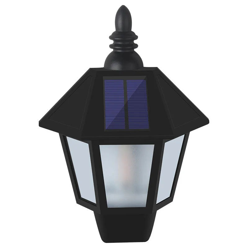 Solar Flame Wall Lights Sensor Flickering Outdoor Waterproof Security Zpaxo No Sensor