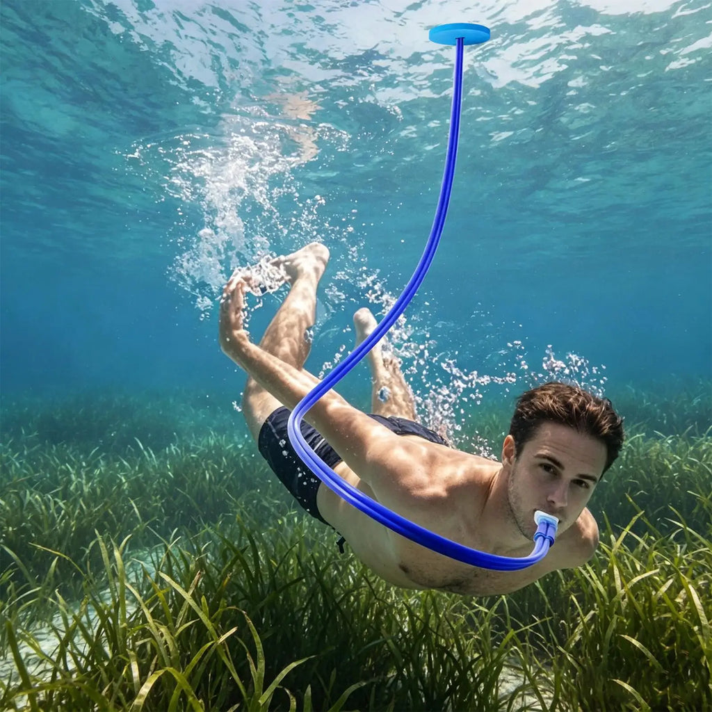 Full Dry Respirator Tube Comfortable Extended Snorkel Underwater Breathing Tube for Men Women Youth Teens Beginner Adult Diving Zpaxo