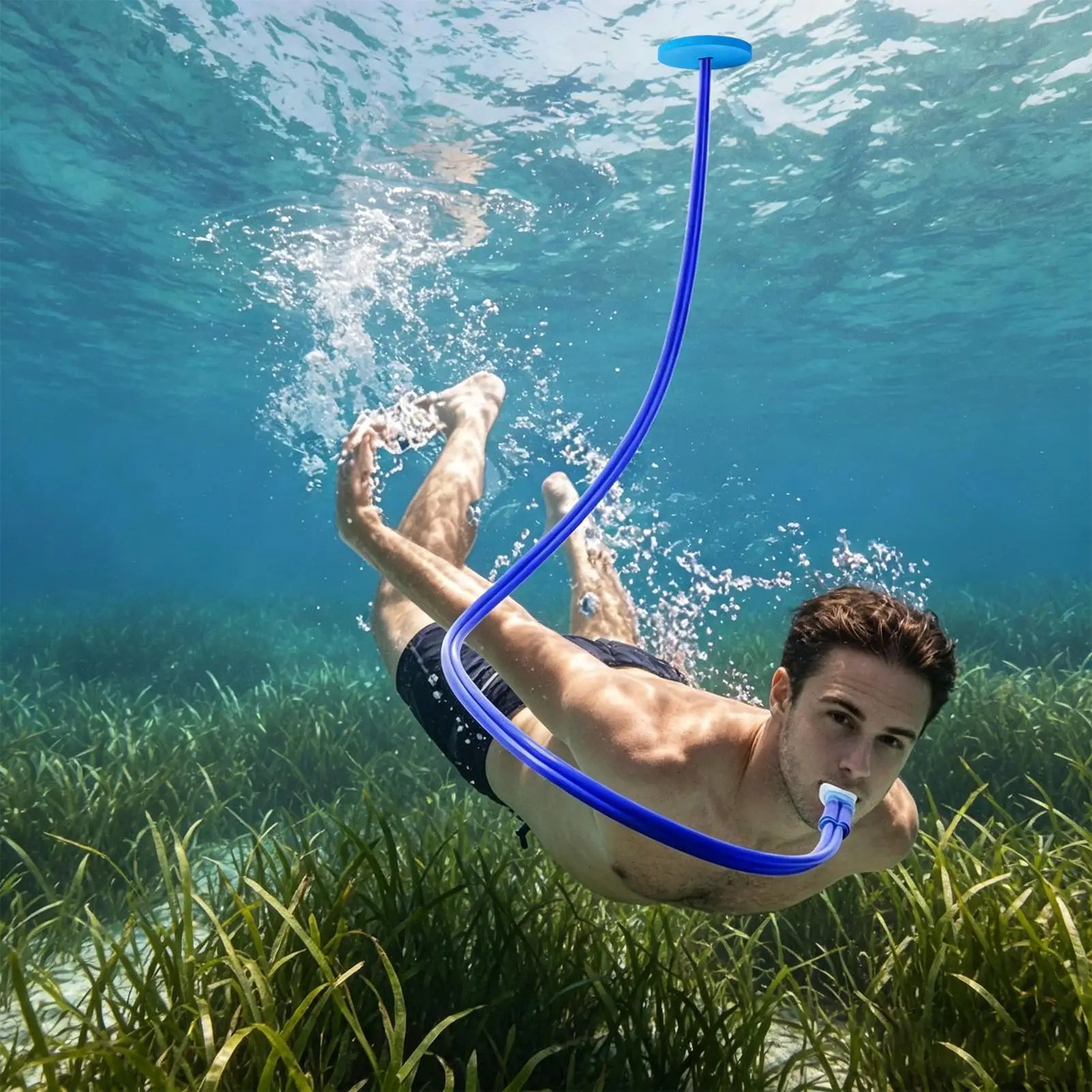 Full Dry Respirator Tube Comfortable Extended Snorkel Underwater Breathing Tube for Men Women Youth Teens Beginner Adult Diving Zpaxo